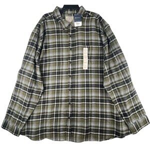 St. Johns Bay Mens 4XLT Big & Tall Super Soft Evergreen Htr Pld Long Sleeve